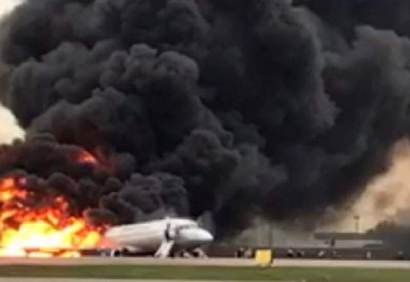 41 نفر در آتش‌سوزی هواپیمای روسی کشته شدند