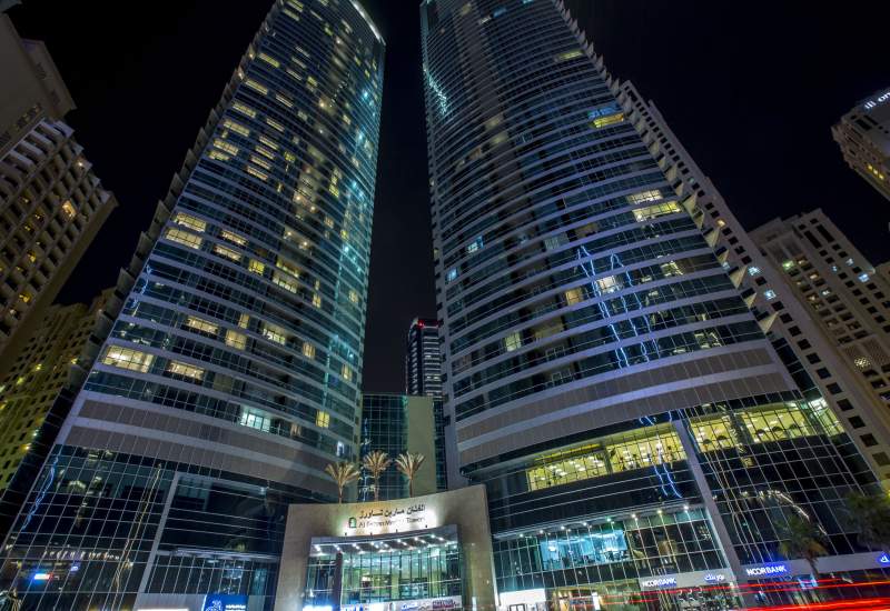 برج های شهر دبی در سفر به دبی