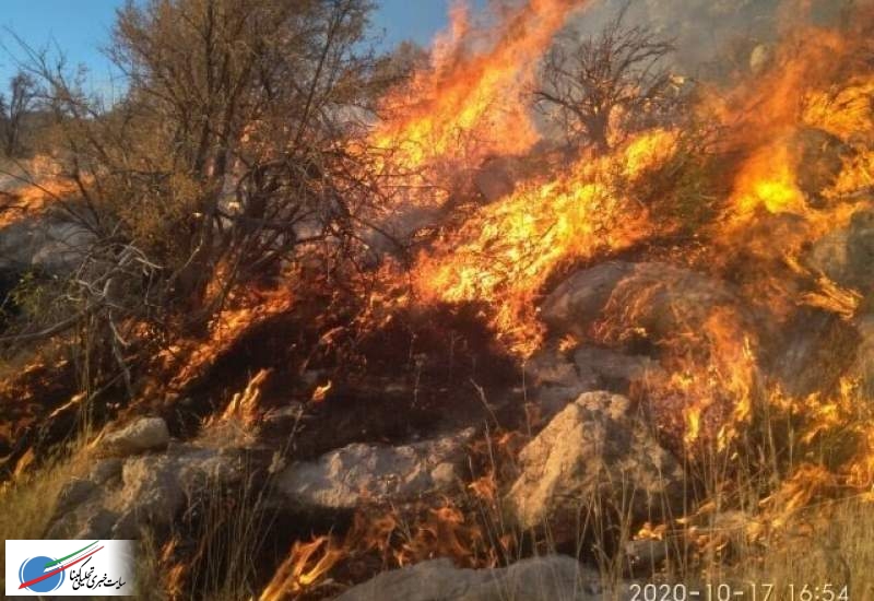 مهار آتش سوزی کوه نور سرفاریاب بعد از 6 روز