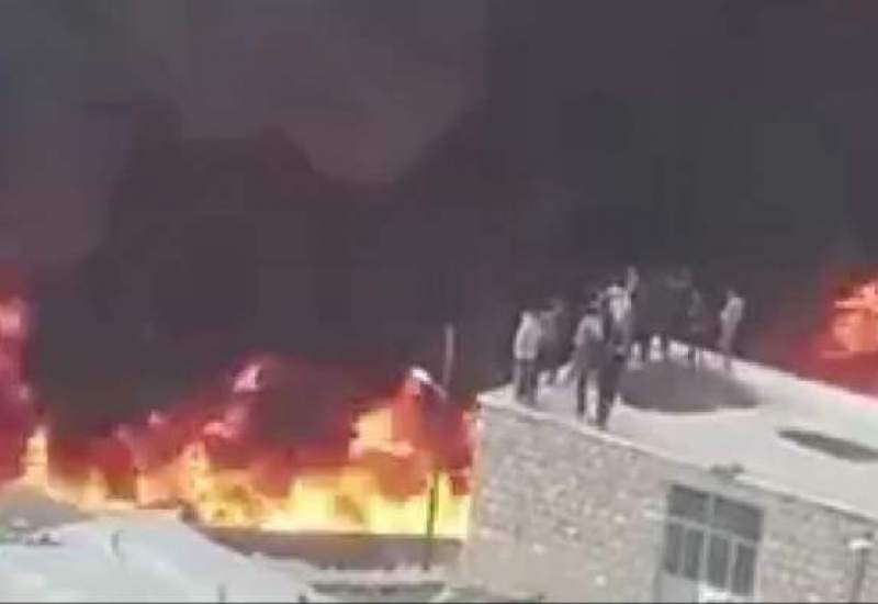 آتش‌سوزی مهیب در خط لوله ‌نفت مارون + ( فیلم‌ و عکس )