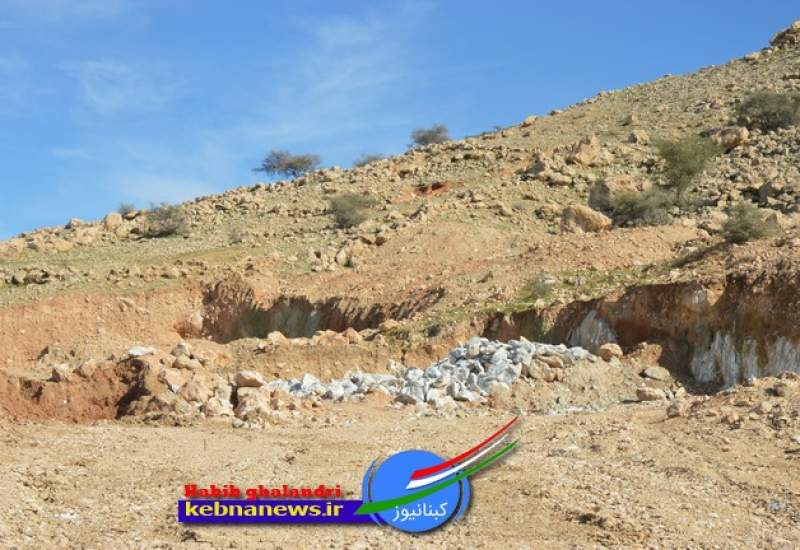 خط تخریب یا زمین‌خواری در روستای چهاربیشه گچساران