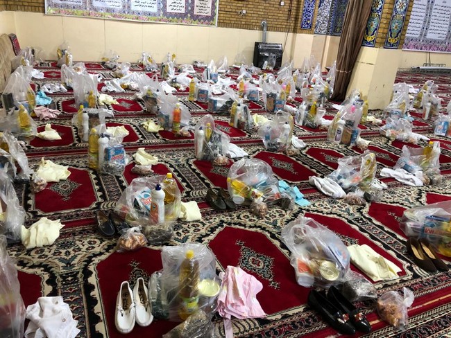 تصاویر هدایای موسسه نیکوکاری مسجد شهیدان گچساران( بین نیازمندان توزیع شد