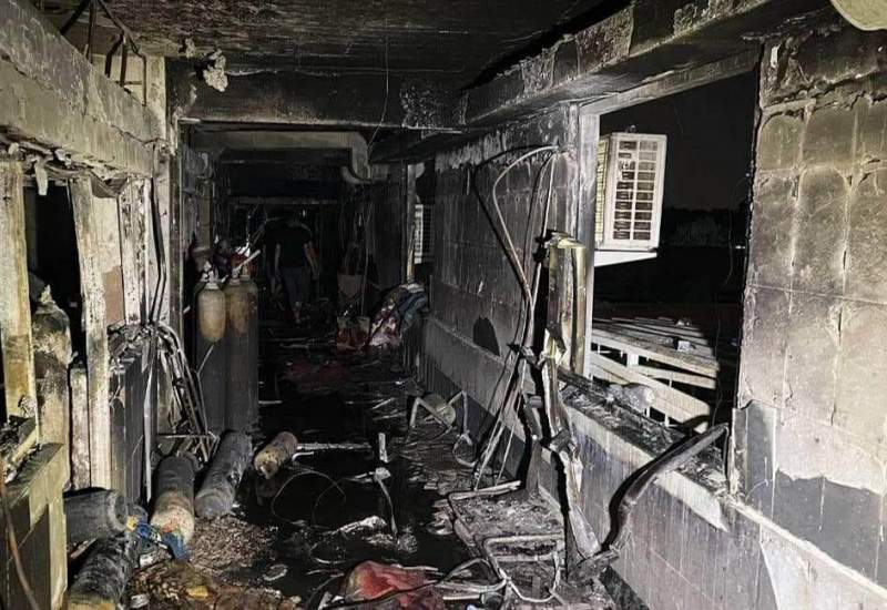 (فیلم و عکس) انفجار بیمارستان بیماران کرونایی در بغداد