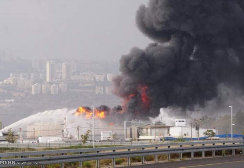 آتش‌سوزی در پالایشگاه نفت اسرائیل