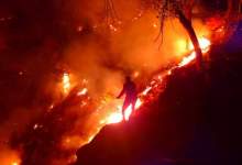 آتش در کوه شره کهگیلویه همچنان می‌تازد