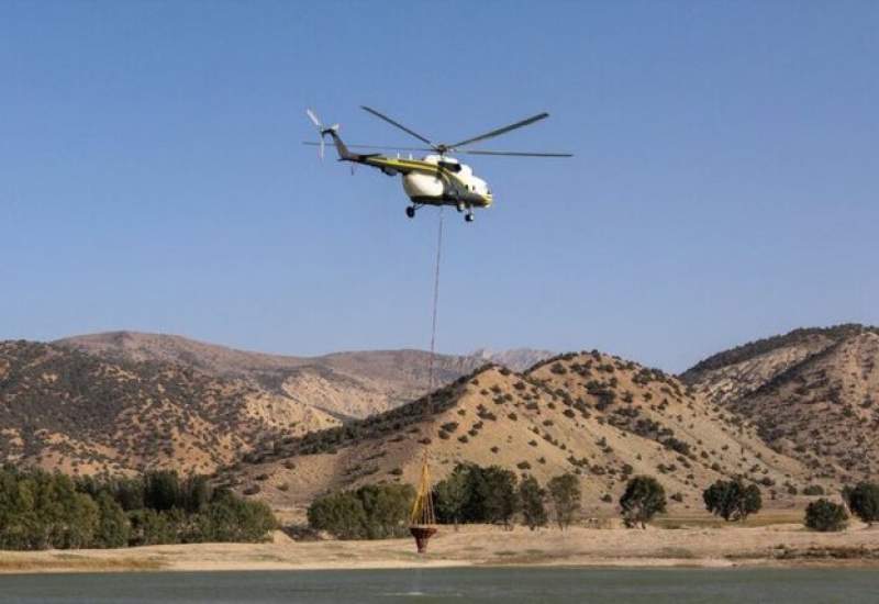 اعزام دو فروند بالگرد اطفای حریق وزارت دفاع به گچساران