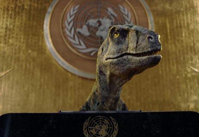 (ویدئو) سخنرانی یک دایناسور در سازمان ملل