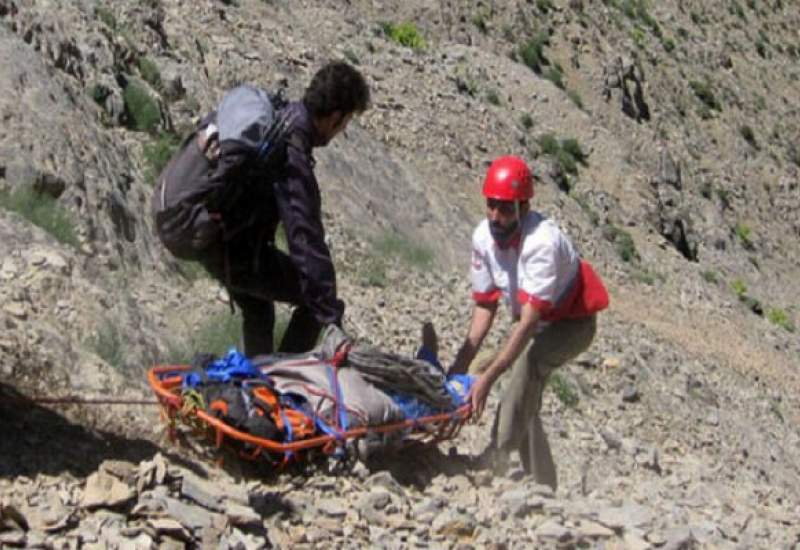 سقوط مرد میانسال از کوه بوستان باشت