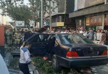 (تصاویر) تصادف شدید بنز تشریفات وزارت خارجه