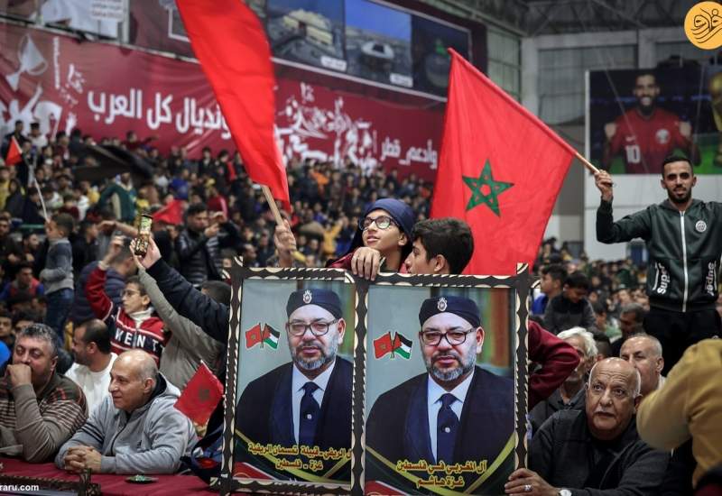 (فیلم) حضور پادشاه مراکش در جشن مردمی پیروزی تیم ملی 