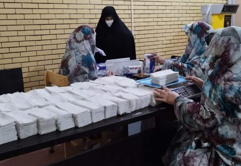 کارگاه تولید دستمال کاغذی در زندان زنان یاسوج