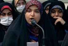 شعر‌خوانی دختر جوان در برابر رهبر انقلاب  