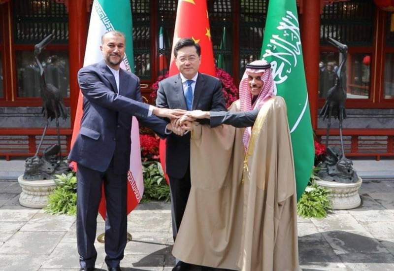 امضای بیانیه مشترک میان ایران و عربستان در چین