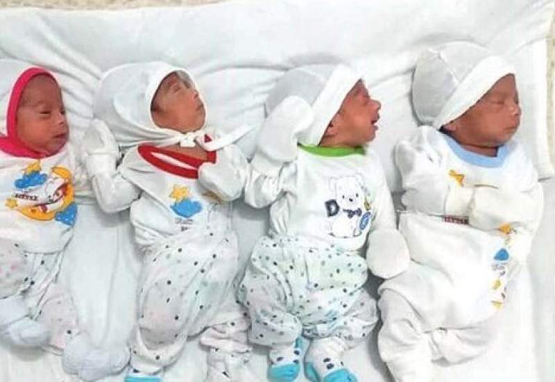 تولد نوزادان 4 قلو در گچساران