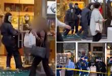 (ویدئو) نوجوانان نقابدار فروشگاه را غارت کردند  