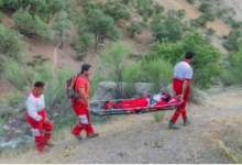 عملیات نجات ۹ ساعته فرد گرفتار در ارتفاعات آبشار ناری دنا
