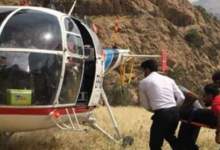 ببینید | مهارت خلبان بالگرد اورژانس در کهگیلویه و بویراحمد برای انتقال بیمار در منطقه‌ای صعب العبور