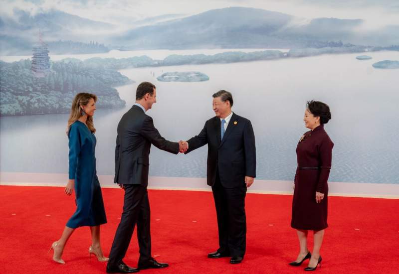 تصاویر / بشار اسد و همسرش در ضیافت رسمی رئیس جمهور چین