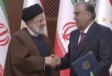 امضای ۱۸ سند همکاری بین ایران و تاجیکستان با حضور روسای جمهور دو کشور