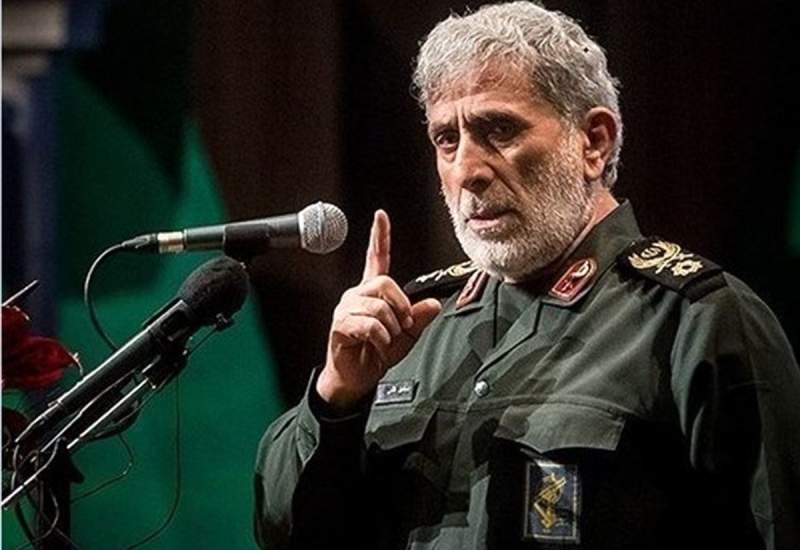 سردار قاآنی خطاب به سردمداران رژیم صهیونیستی:  ایران به نقشه‌های شما کشیده نمی‌شود