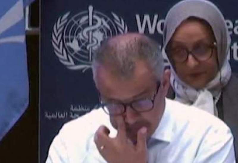گریه مدیرکل سازمان جهانی بهداشت برای وضعیت غزه | عکس