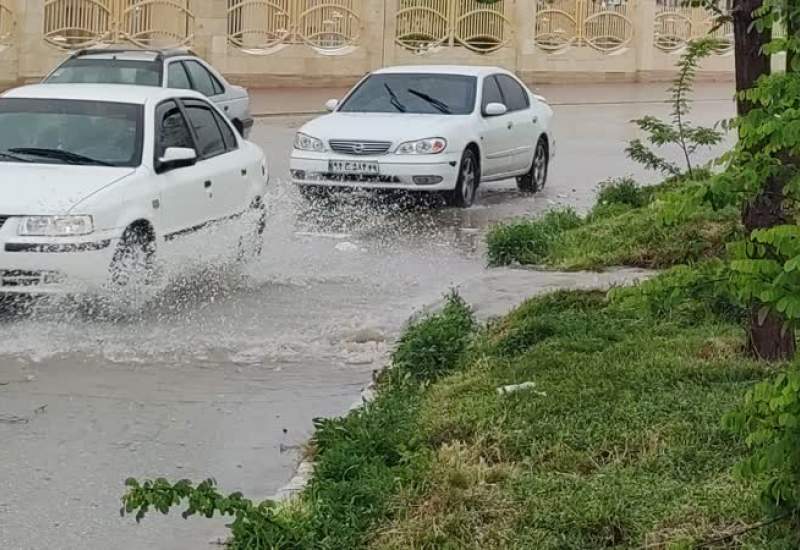 بارش 26 میلی متری و وضعیت بحرانی خیابان‌های یاسوج + فیلم  