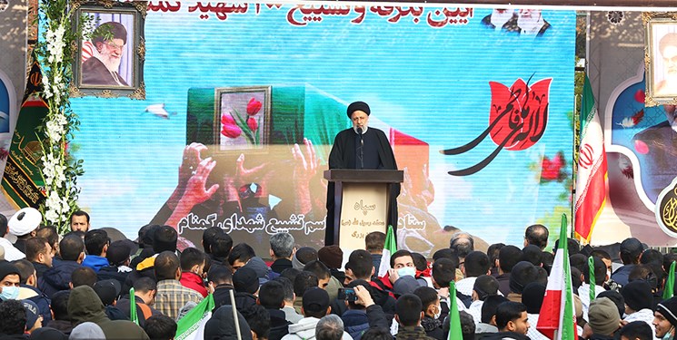 مراسم تشییع شهدای گمنام دفاع مقدس در تهران